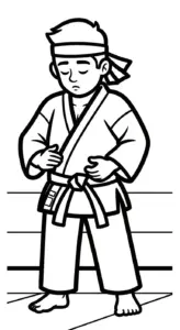 hình tô màu Karate miễn phí
