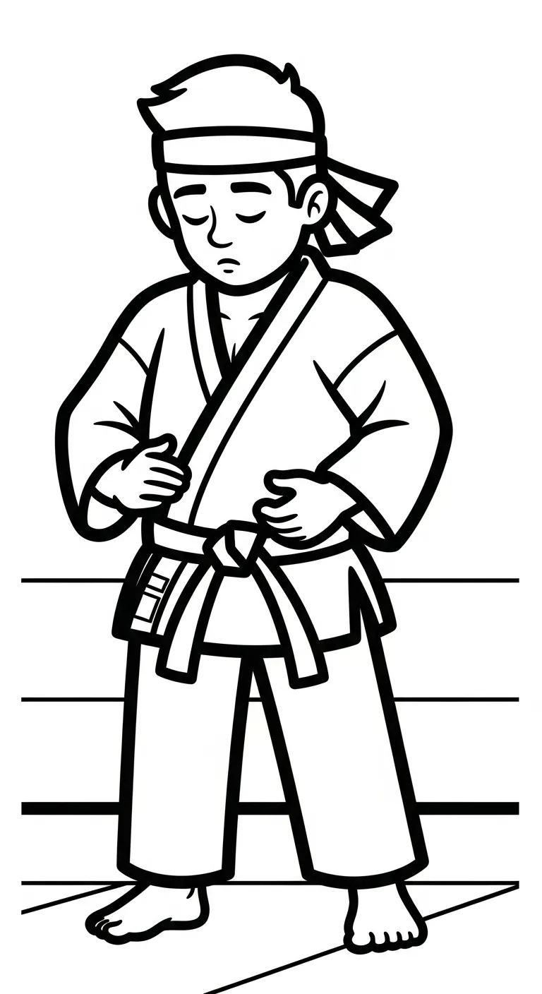 hình tô màu Karate miễn phí