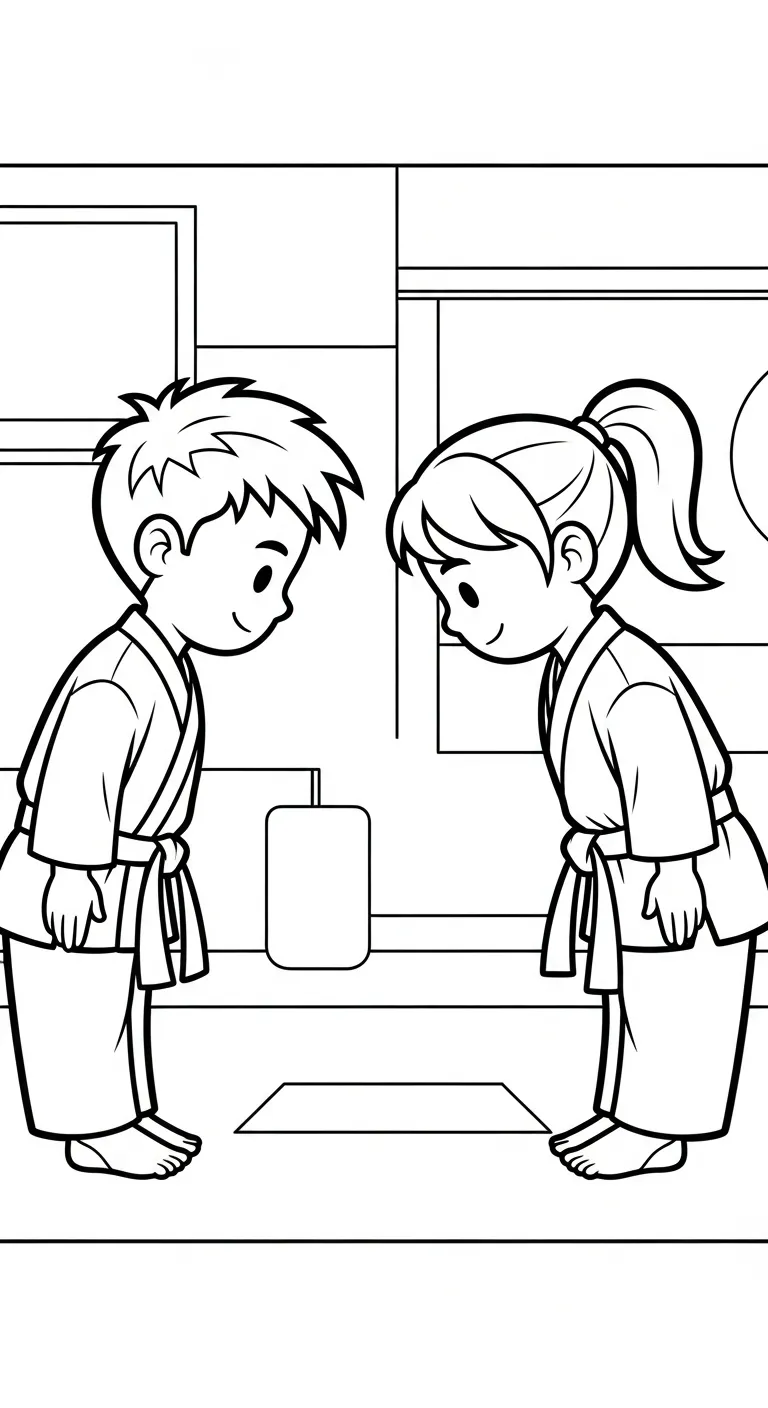 tranh tô màu Karate cho bé mới nhất