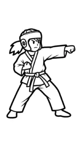 tải tranh tô màu Karate pdf