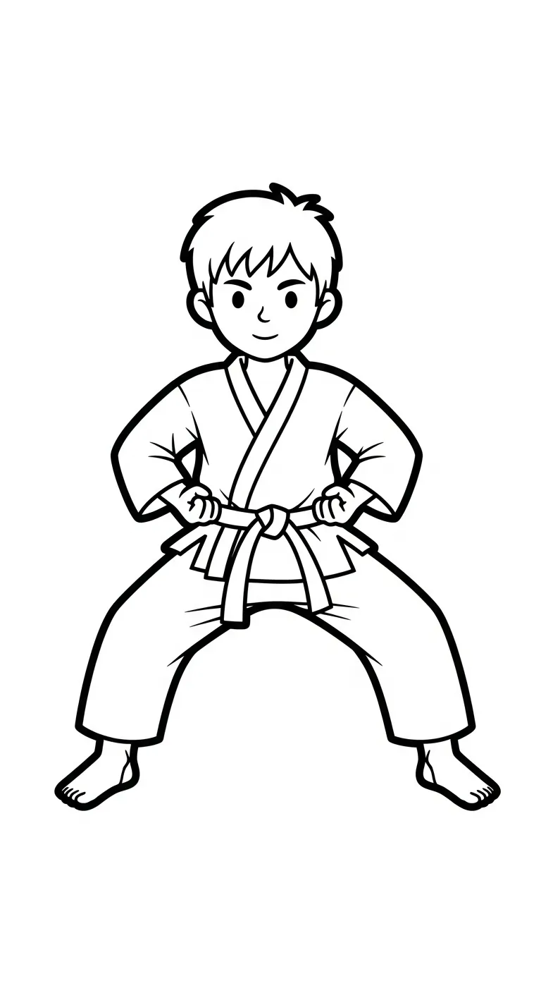hình tô màu Karate cho trẻ em