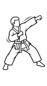 tải tranh tô màu Karate cho bé