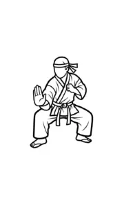 hình tô màu Karate tập tô