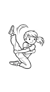 file hình tô màu Karate cho bé in