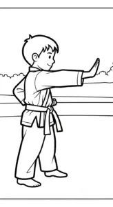 tải hình tô màu Karate chất lượng cao