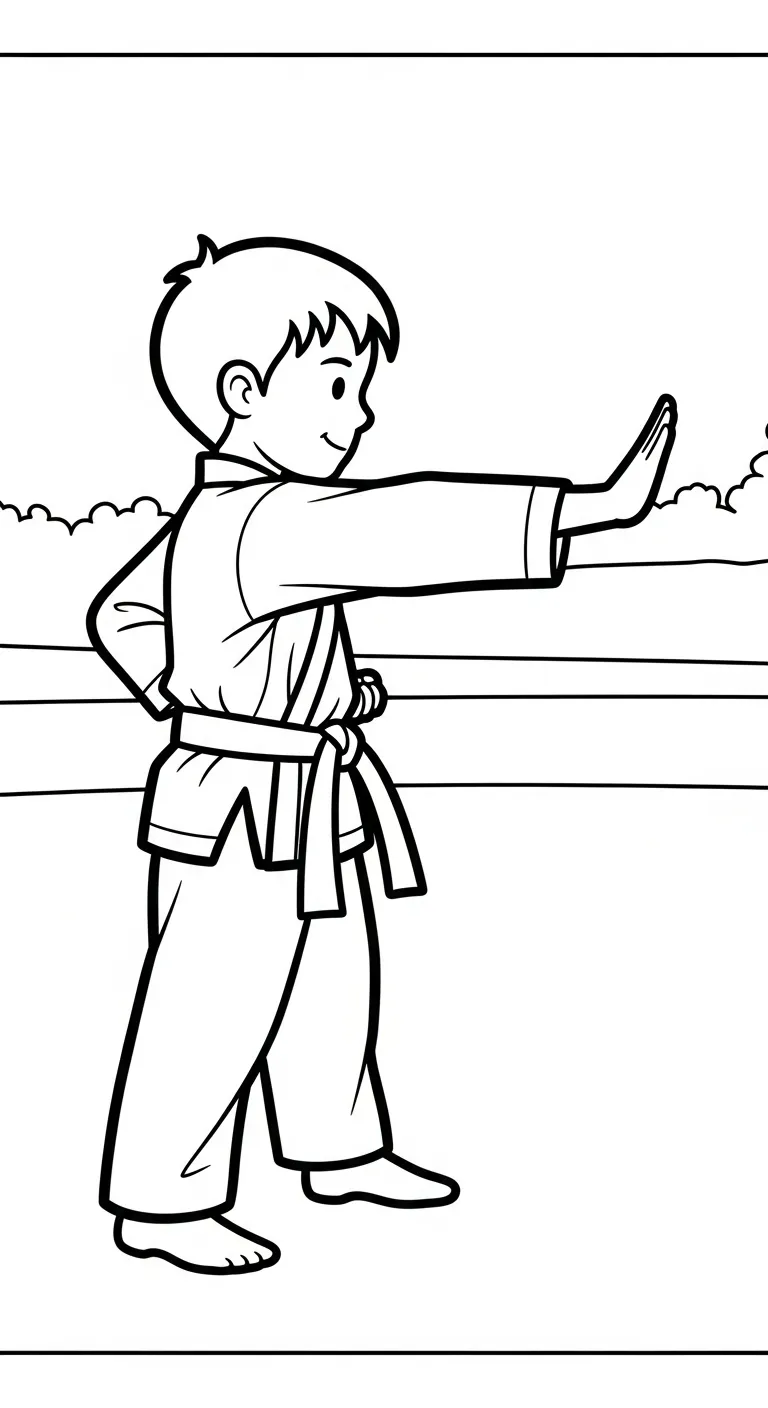 tải hình tô màu Karate chất lượng cao