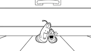 hình tô màu Larva tập tô