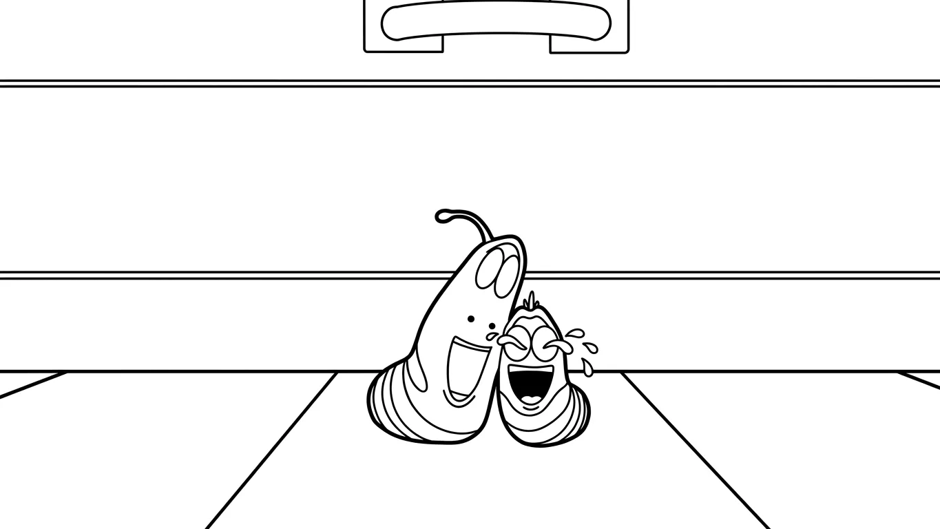 hình tô màu Larva tập tô