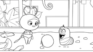 tranh tô màu Larva rõ nét