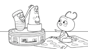 tranh tô màu Larva rõ nét