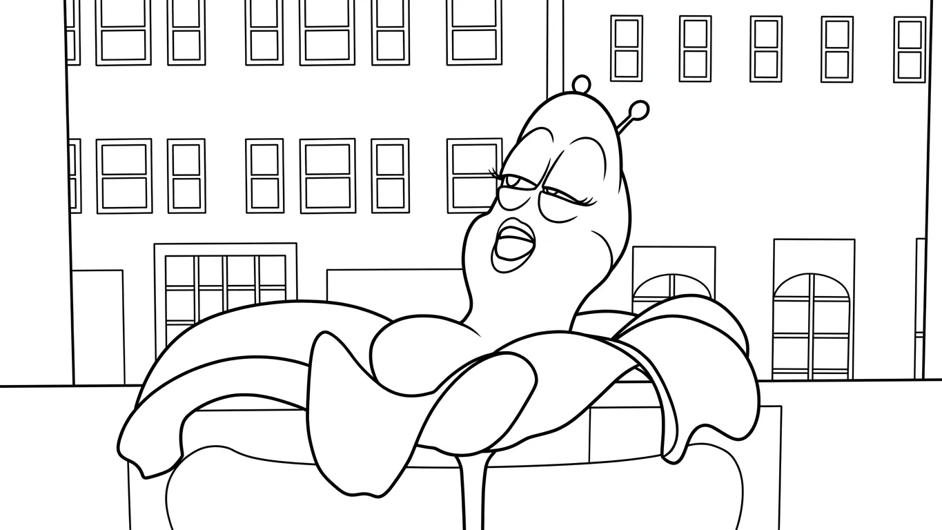 tải hình tô màu Larva