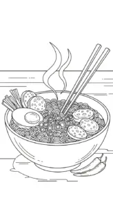 in hình tô màu Tranh Tô Màu Mì Tôm khổ A4