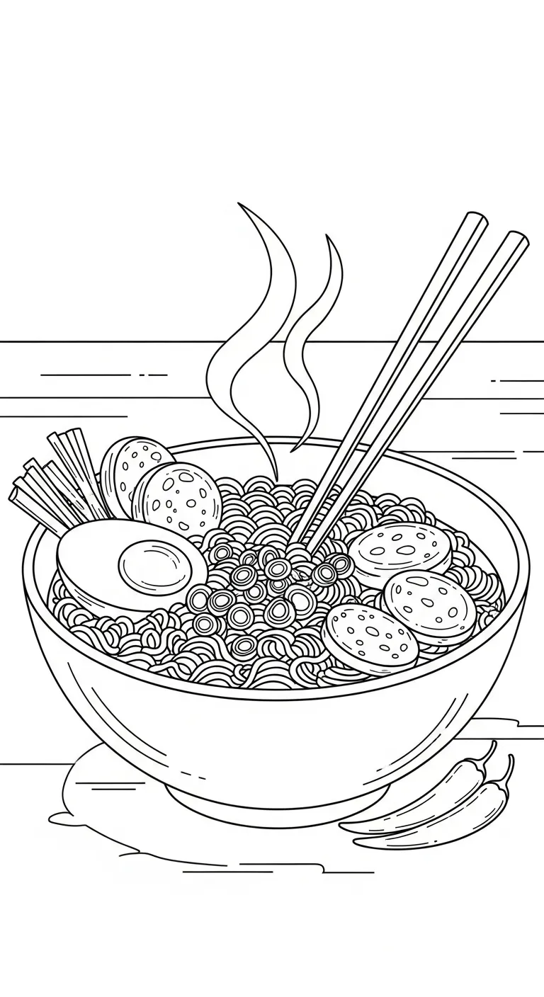 in hình tô màu Tranh Tô Màu Mì Tôm khổ A4