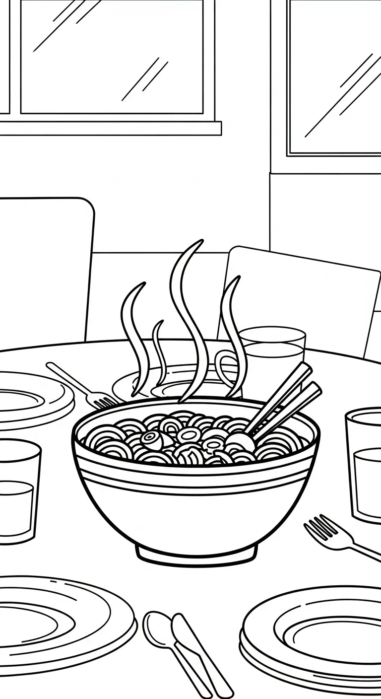 file pdf hình tô màu Tranh Tô Màu Mì Tôm cho bé 1