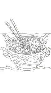 file pdf tranh tô màu Tranh Tô Màu Mì Tôm cho bé