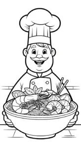 tải tranh tô màu Tranh Tô Màu Mì Tôm chất lượng cao