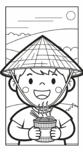 tải hình tô màu Tranh Tô Màu Mì Tôm cho bé 6 tuổi