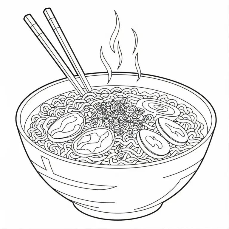 Tranh tô màu Mì Tôm