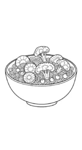 tranh tô màu Tranh Tô Màu Mì Tôm cho bé 7 tuổi