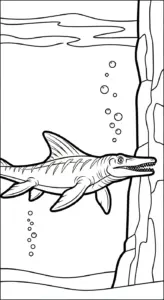 download hình tô màu Tranh Tô Màu Mosasaurus miễn phí