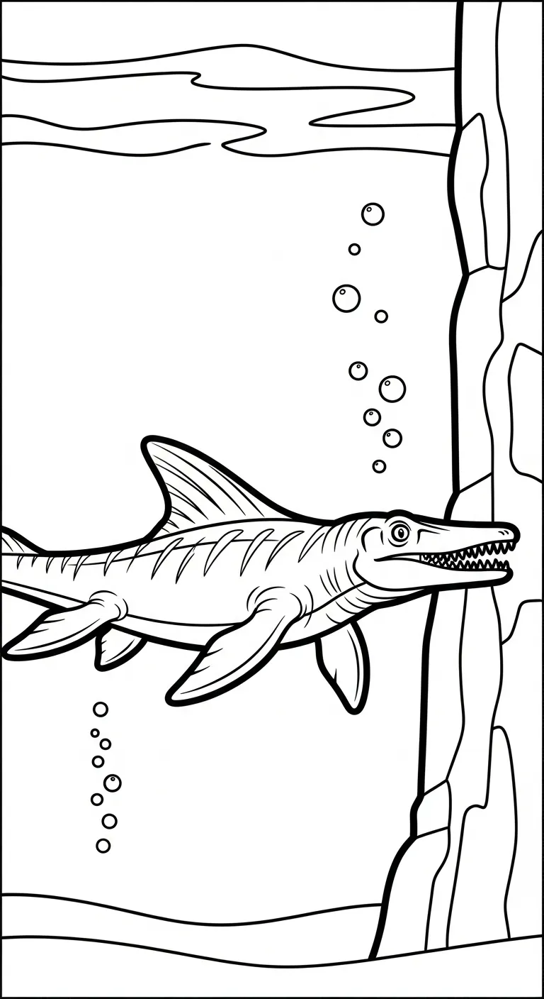 download hình tô màu Tranh Tô Màu Mosasaurus miễn phí