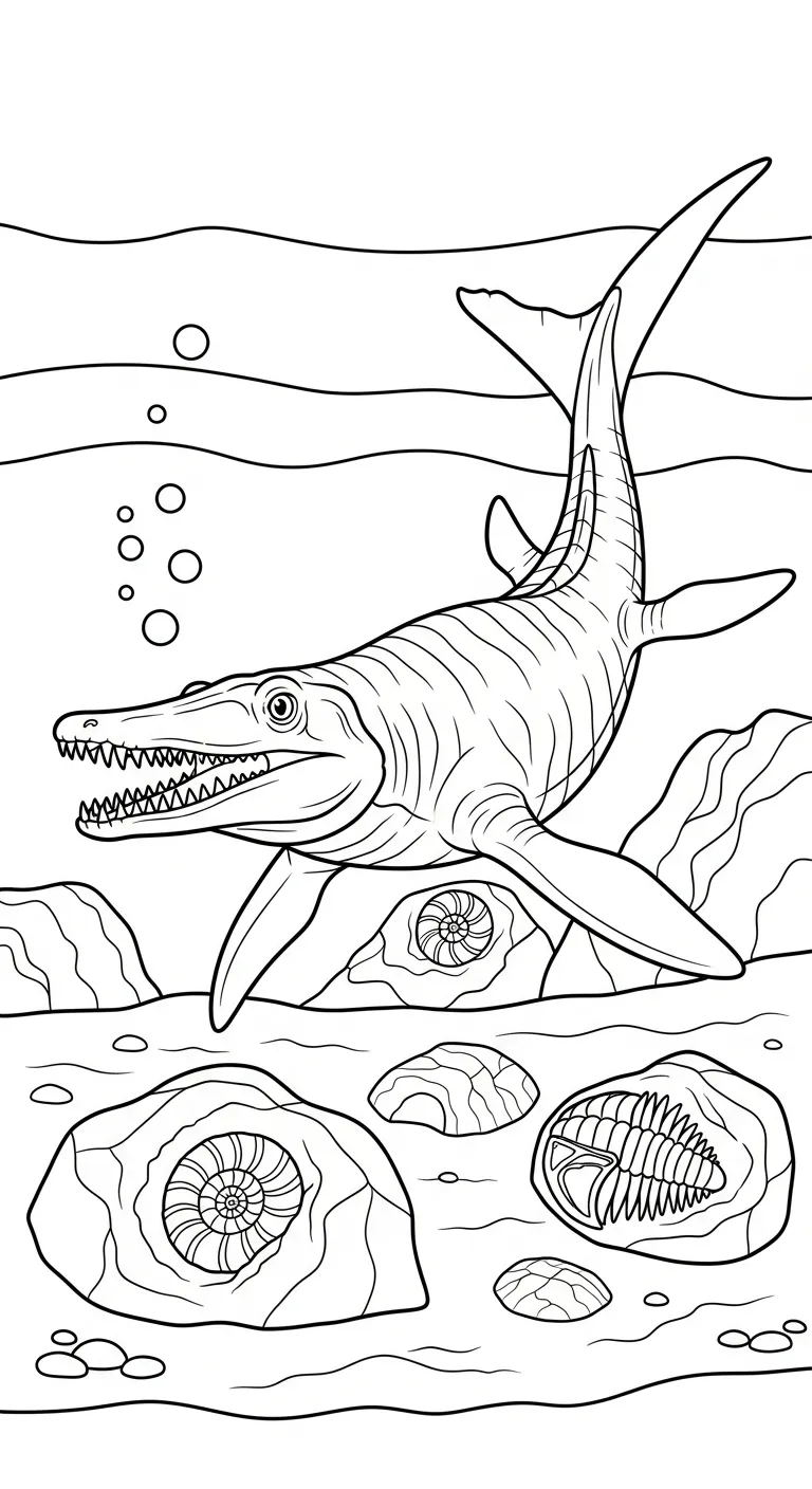hình tô màu Tranh Tô Màu Mosasaurus pdf