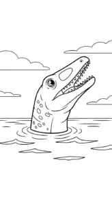 mẫu in hình tô màu Tranh Tô Màu Mosasaurus cho bé