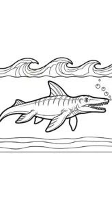 hình tô màu Tranh Tô Màu Mosasaurus tập tô
