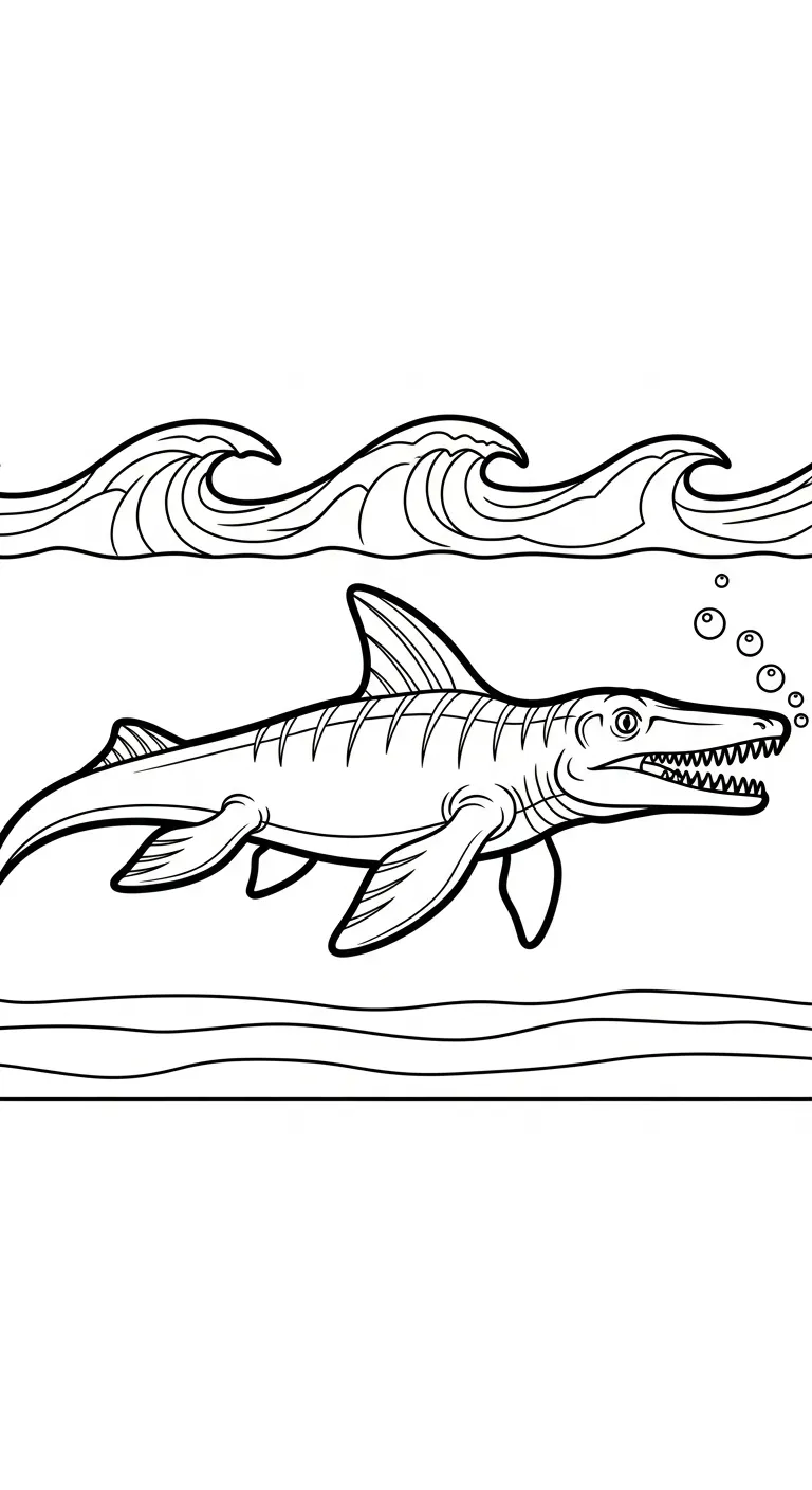 hình tô màu Tranh Tô Màu Mosasaurus tập tô