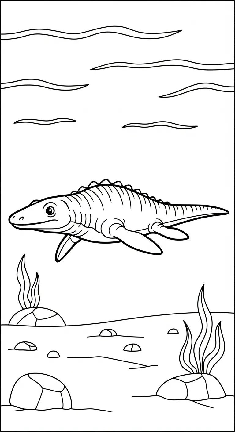 download tranh tô màu Tranh Tô Màu Mosasaurus miễn phí