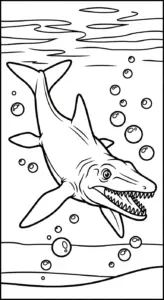 tải file tranh tô màu Tranh Tô Màu Mosasaurus