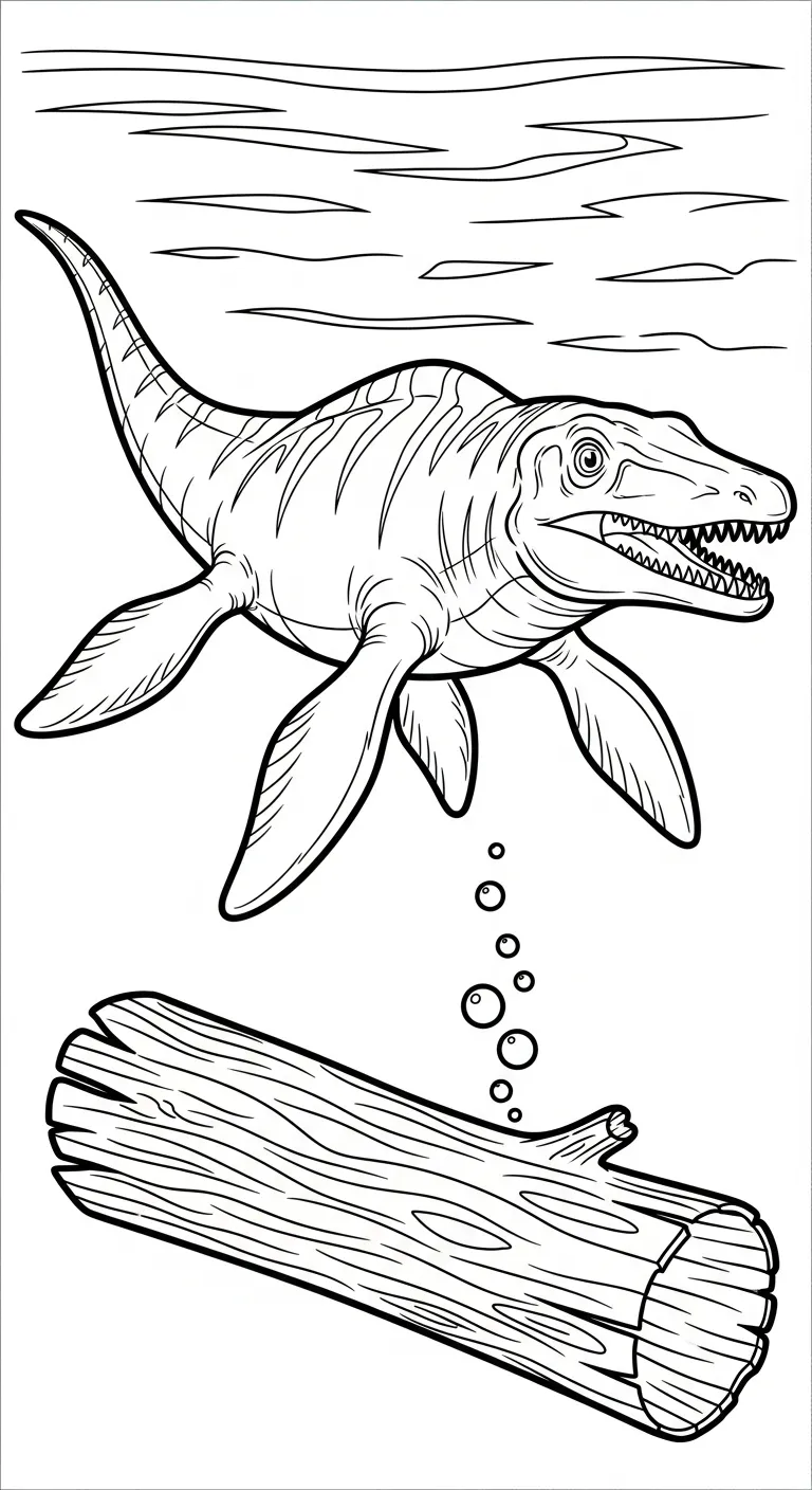 tranh tô màu Tranh Tô Màu Mosasaurus tập tô