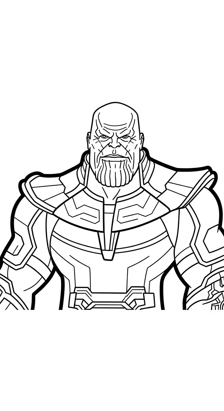 tải hình tô màu Thanos cho bé miễn phí 1