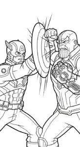 in tranh tô màu Thanos cho bé 7 tuổi