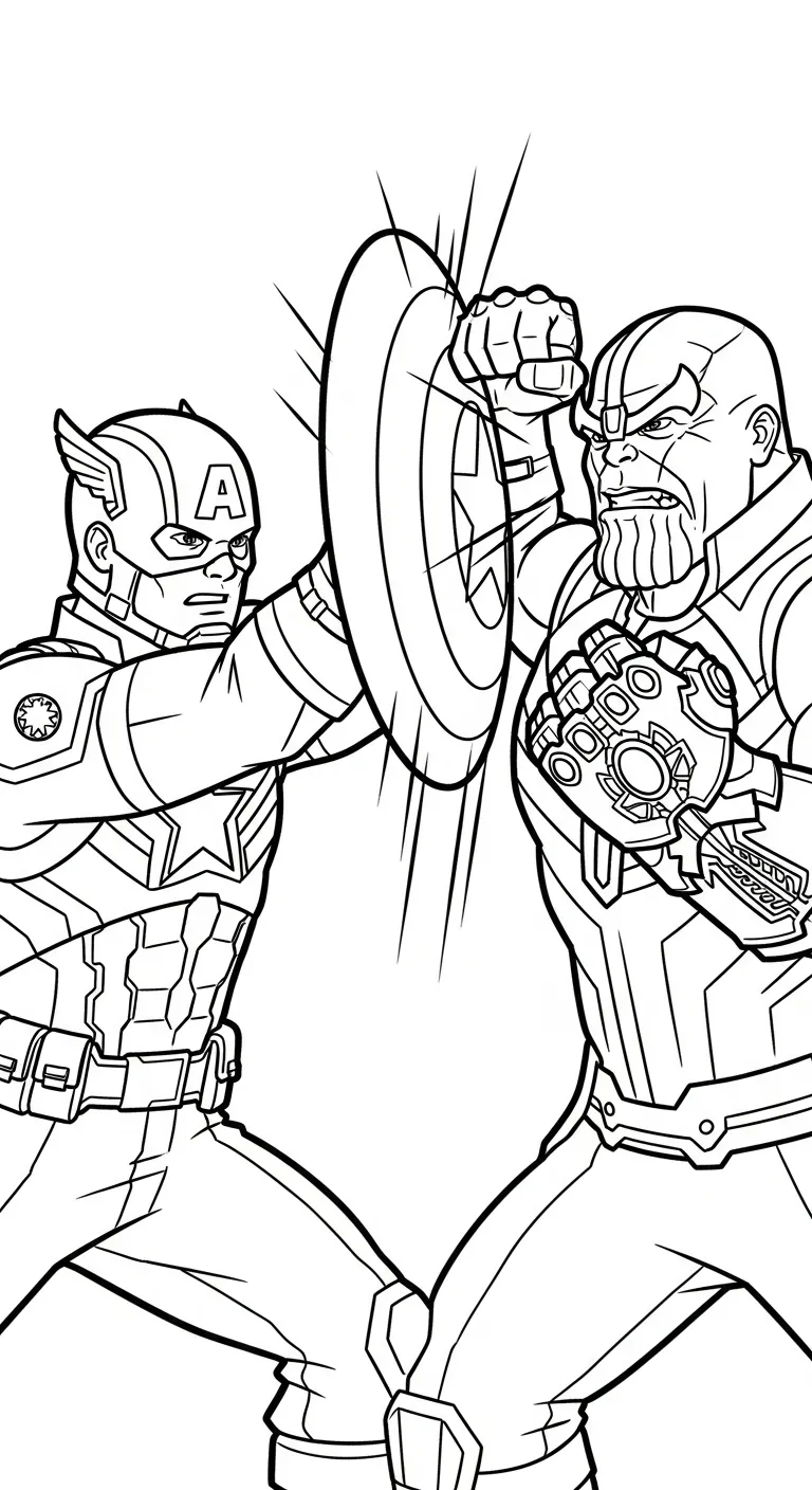 in tranh tô màu Thanos cho bé 7 tuổi
