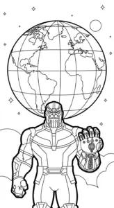 tải tranh tô màu Thanos chất lượng cao