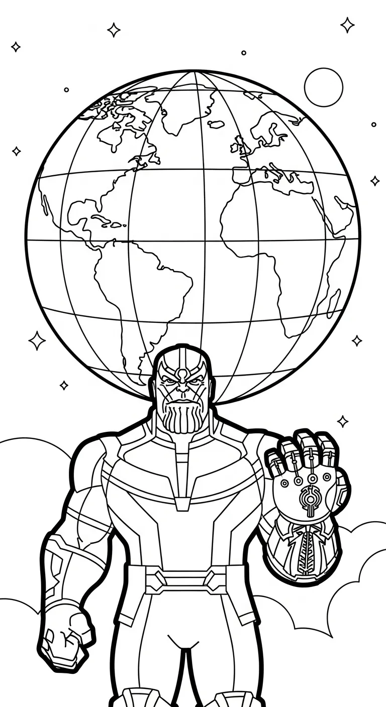 tải tranh tô màu Thanos chất lượng cao