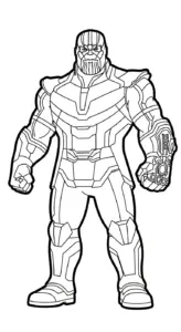 tranh tô màu Thanos cho bé tải miễn phí