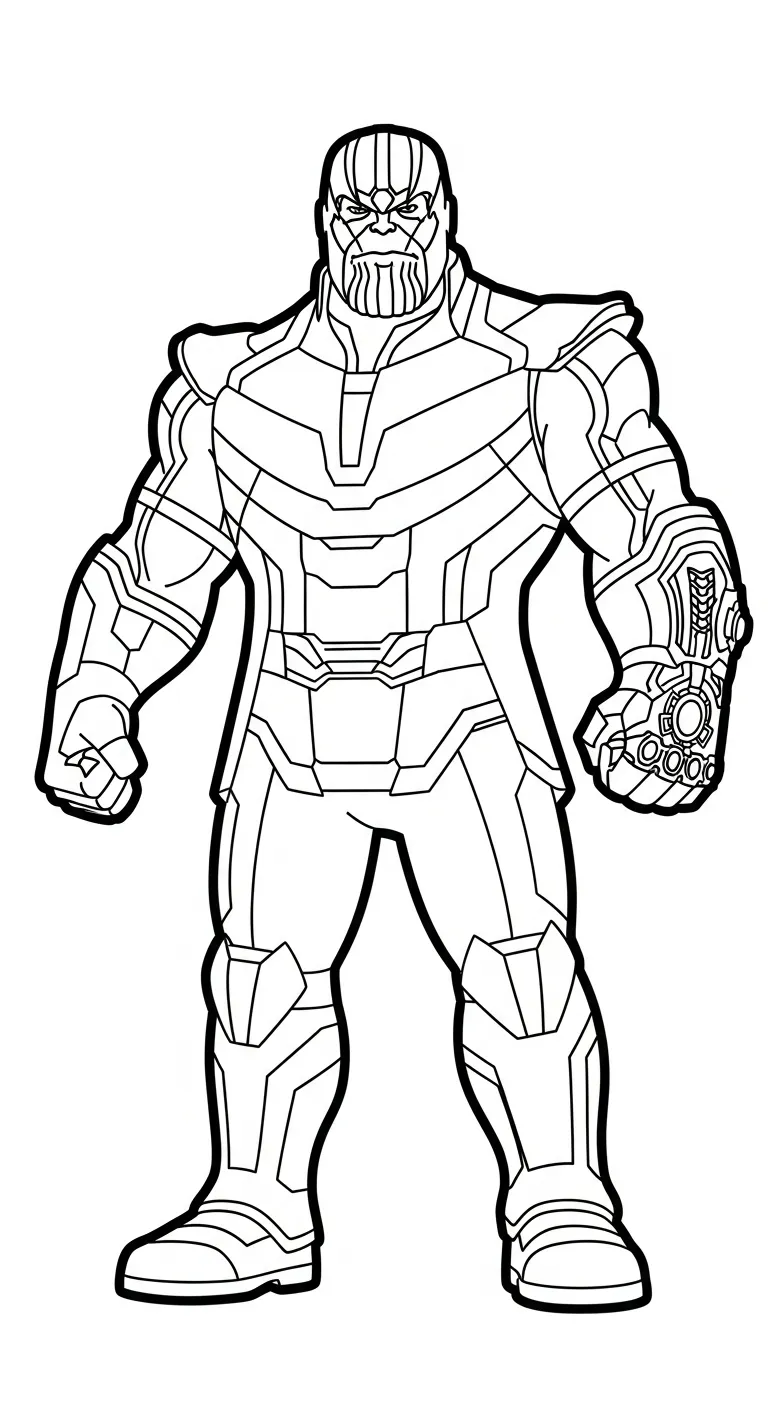 tranh tô màu Thanos cho bé tải miễn phí