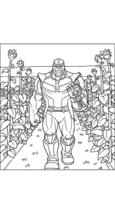 tải hình tô màu Thanos cho bé 4 tuổi