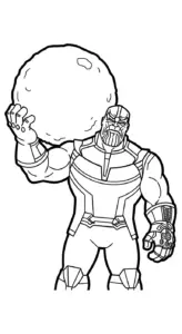 hình tô màu Thanos cho bé đơn giản