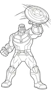 tranh tô màu Thanos cho bé 7 tuổi miễn phí
