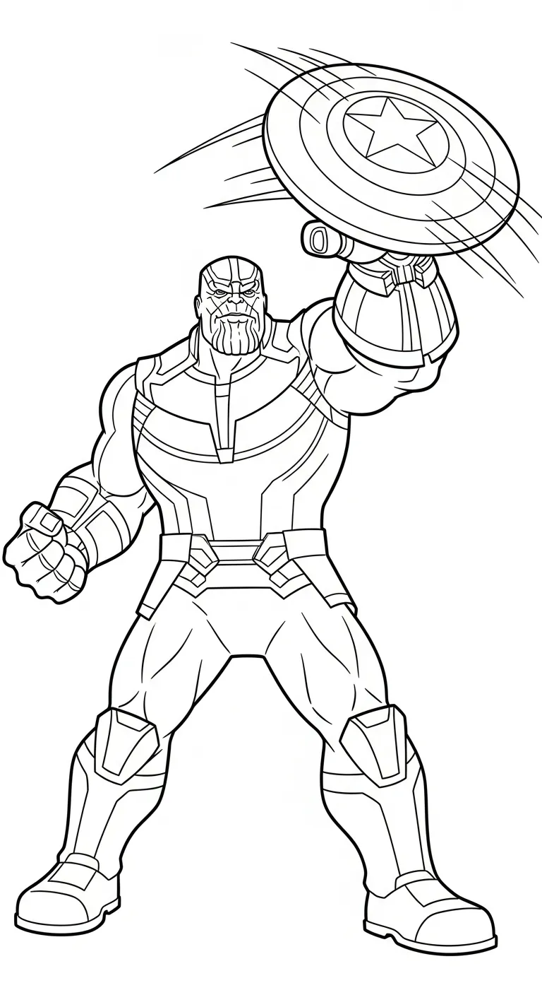 tranh tô màu Thanos cho bé 7 tuổi miễn phí