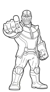 tranh tô màu Thanos cho bé 4 tuổi miễn phí