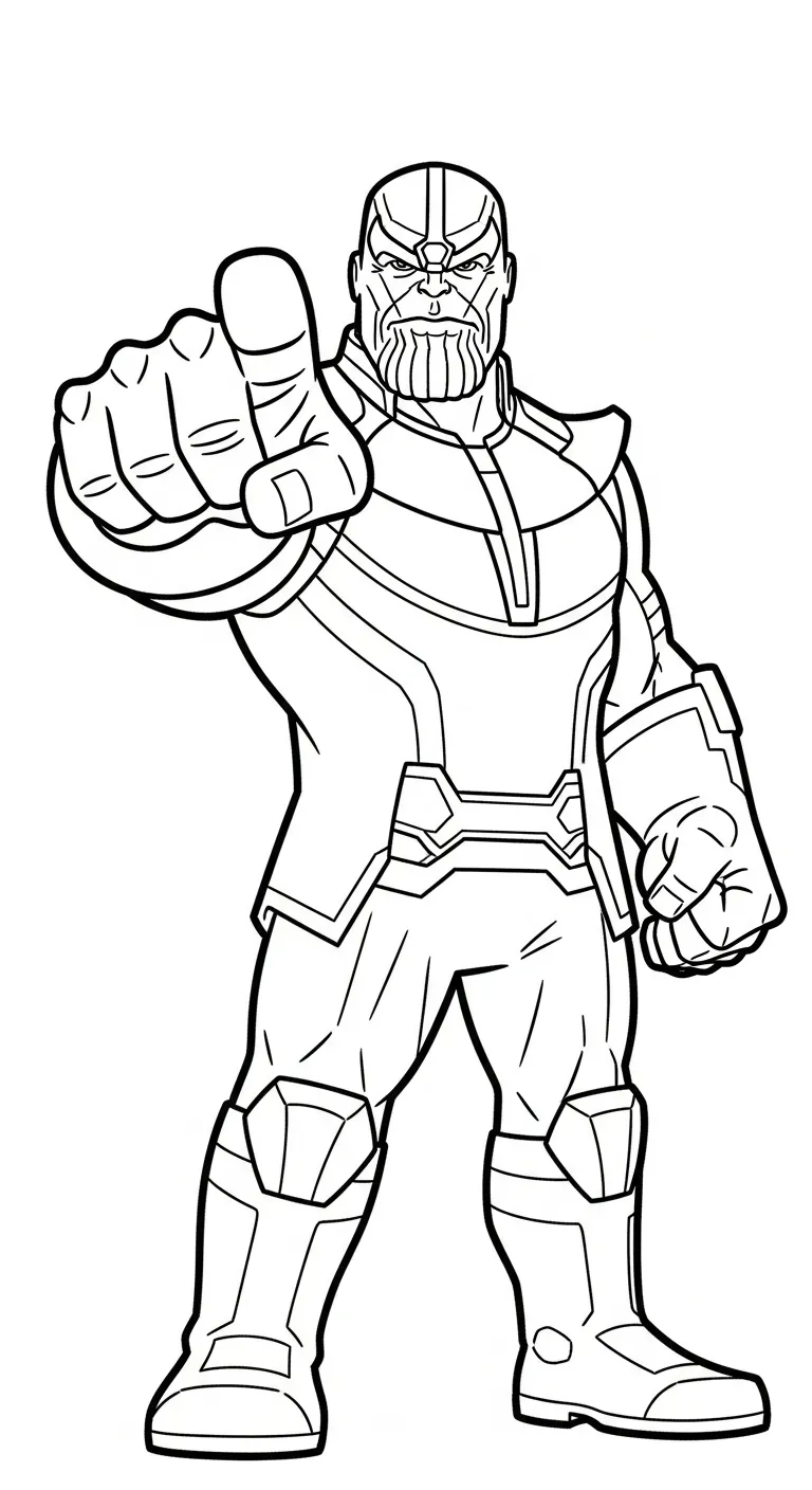 tranh tô màu Thanos cho bé 4 tuổi miễn phí