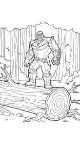 in tranh tô màu Thanos cho bé 8 tuổi