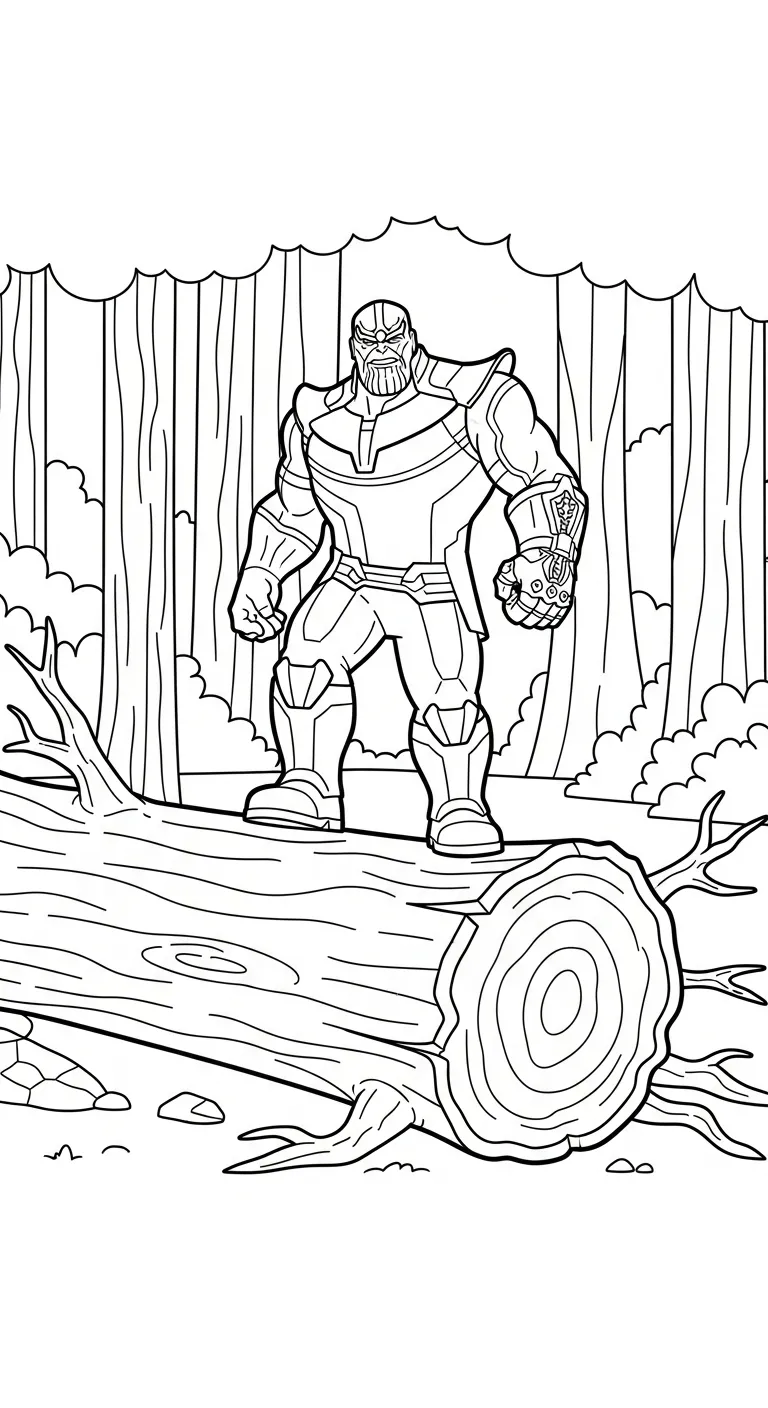 in tranh tô màu Thanos cho bé 8 tuổi