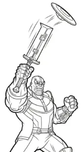 file hình tô màu Thanos cho bé 4-5 tuổi