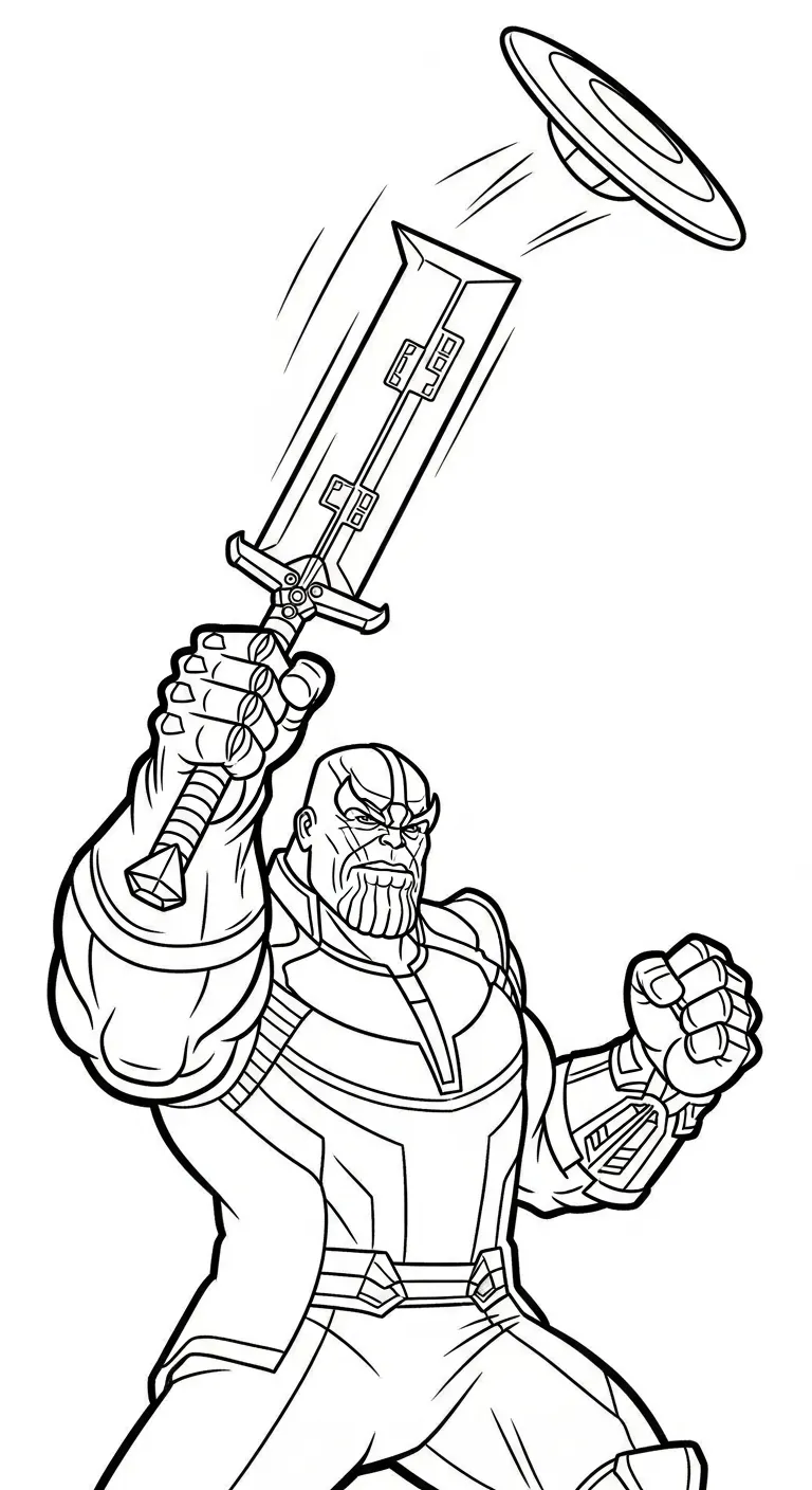 file hình tô màu Thanos cho bé 4-5 tuổi 1