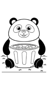 in hình tô màu Thùng Rác